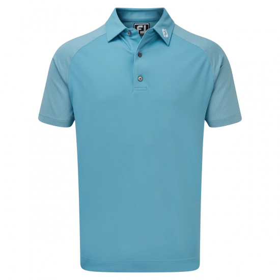 Footjoy Raglan Jacquard - Blå - Polo i gruppen Golfhandelen / Klær og sko / Golfklær herre / Pique/T-shirt hos Golfhandelen Ltd (Raglan Blue)